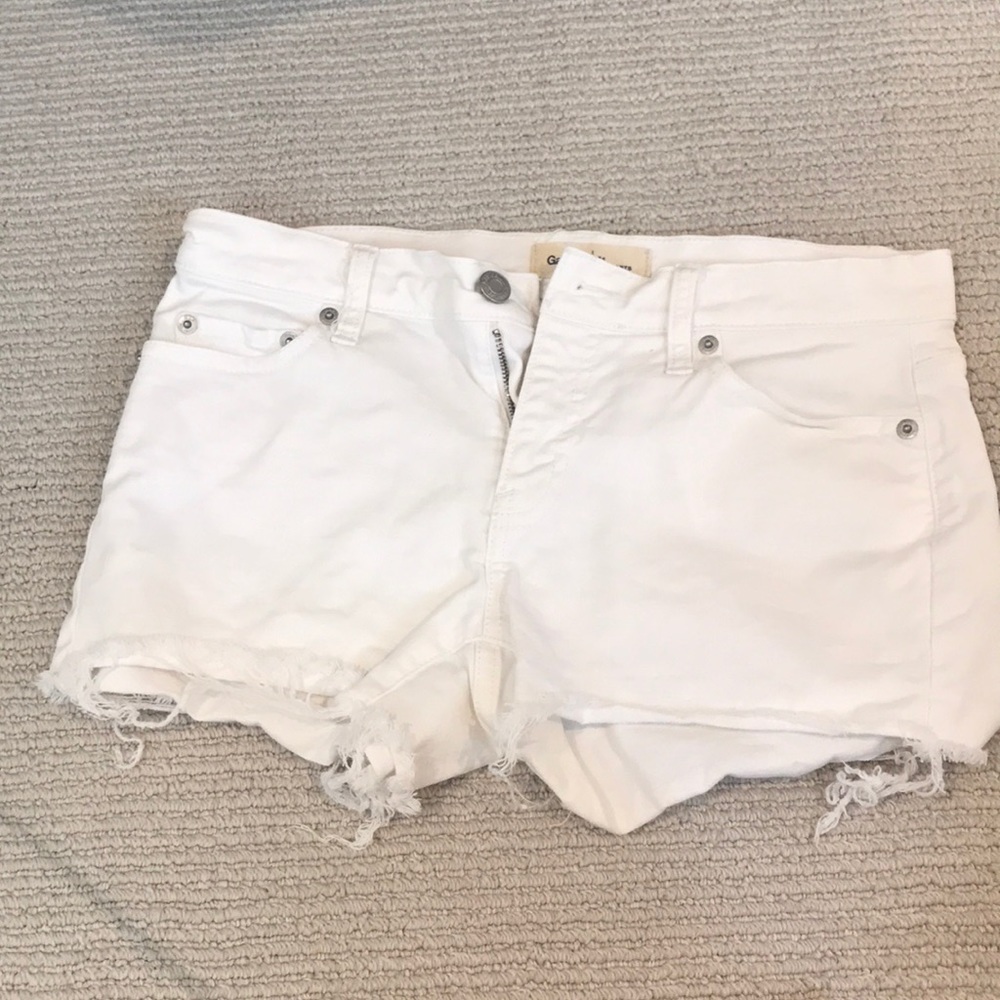 White Gap Jean Shorts